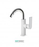 Смеситель для биде Tres Loft colors однорычажный белый/хром 20022401BL