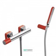 Смеситель для душа Tres Loft colors с ручным душем красный/хром 20016701RO