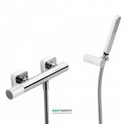 Змішувач для душа Tres Loft colors з ручним душем білий/хром 20016701BL