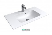 Раковина для ванної Miraggio Della 800 врізна з отвором під змішувач білий глянсовий 0000180