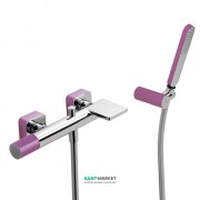 Смеситель для ванной Tres Loft colors с ручным душем фиолетовый/хром 20017001VI