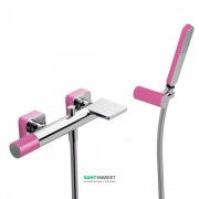 Смеситель для ванной Tres Loft colors с ручным душем фуксия/хром 20017001FU