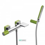 Смеситель для ванной Tres Loft colors с ручным душем зеленый/хром 20017001VE