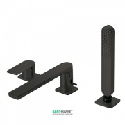 Змішувач на борт ванни Tres Loft colors з ручним душем чорний матовий 20016201NM