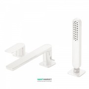 Змішувач на борт ванни Tres Loft colors з ручним душем білий матовий 20016201BM