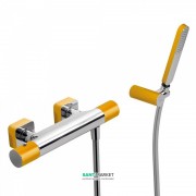 Термостат для душа Tres Loft colors с ручным душем янтарно-желтый/хром 20016409AM