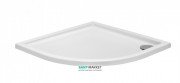 Душовий піддон чверть кола PoolSpa Milano Flat 80х80 см Round R45  з сифоном акрил білий PBPF010B0C00000