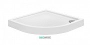 Душовий піддон чверть кола PoolSpa Milano Modern 80х80 см Round R45 з ніжками та сифоном акрил білий PBPM010BNC00000