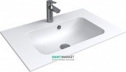 Раковина для ванної Miraggio Della 700 врізна з отвором під змішувач білий глянсовий 0000178
