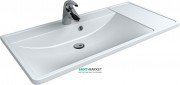 Раковина для ванної Miraggio Sacramento 1000 врізна з отвором під змішувач білий глянсовий 0000234