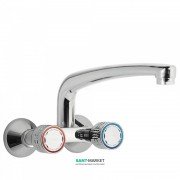 Змішувач для кухні Tres Ese-23 двовентильний настінний відстань від стіни 276 мм хром 123217