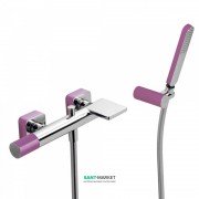 Смеситель для ванной Tres Loft colors с ручным душем фиолетовый/хром 20017001VI