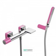 Змішувач для ванни Tres Loft colors з ручним душем фуксія/хром 20017001FU