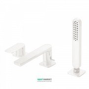 Змішувач на борт ванни Tres Loft colors з ручним душем білий матовий 20016203BM