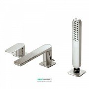 Смеситель на борт ванны Tres Loft colors с ручным душем сталь 20016203AC