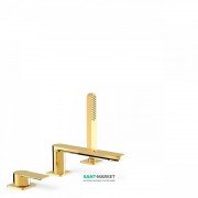 Смеситель на борт ванны Tres Loft colors с ручным душем золото 20016203OR