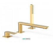 Змішувач на борт ванни Tres Loft colors з ручним душем матове золото 20016201OM