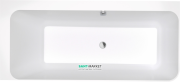 Ванна из искусственного камня PoolSpa Adapto 180x80 см асимметричная L левая с ножками и сифоном белый глянцевый PWKCL10ZPSC0000