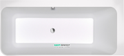 Ванна из искусственного камня PoolSpa Adapto 180x80 см асимметричная R правая с ножками и сифоном белый глянцевый PWKCR10ZPSC0000