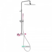 Душова стійка Tres Loft colors з термостатом фуксія/хром 20019501FU