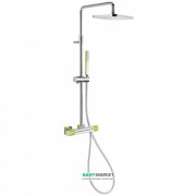 Душова стійка Tres Loft colors з термостатом зелений/хром 20019501VE