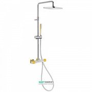 Душова стійка Tres Loft colors з термостатом янтарно-жовтий/хром 20019501AM