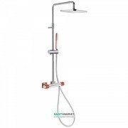 Душевая стойка Tres Loft colors с термостатом красный/хром 20019501RO