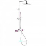 Душевая стойка Tres Loft colors с термостатом фиолетовый/хром 20019501VI