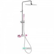 Душевая стойка Tres Loft colors с термостатом фуксия/хром 20019501FU
