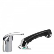 Змішувач з душовою лійкою для перукарні Tres Monotres одноважільний хром/чорний 172450