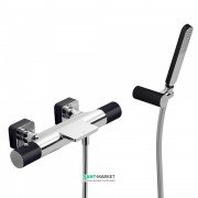 Термостат для ванной Tres Loft colors с ручным душем черный/хром 20017409NE