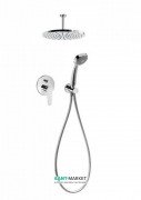 Душевая система скрытого монтажа Tres Flat-tres с однорычажным смесителем хром 20418080