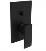 Змішувач для душу прихованого монтажу Paffoni Elle одноважільний 2 споживача з перемикачем чорний матовий EL 015 NO/M