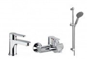 Набір змішувачів ванни Paffoni Blu Kitblu з душовим гарнітуром хром KITBLU