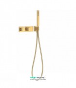 Термостат для душа Tres Block System colors с ручным душем 2 потребителя матовое золото 20725291OM