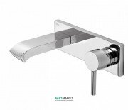 Змішувач для раковини Tres Alplus настінний одноважільний хром 20326010