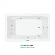 Ванна аеро- та гідромасажна акрилова прямокутна PoolSpa Fantasy 185х115 система Titanium білий PHP1H10STTC0000