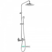 Душевая стойка Tres Alplus со смесителем верхним и ручным душем хром 20319101