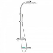 Душевая стойка Tres Cuadro Tres со смесителем верхним и ручным душем хром 00719101