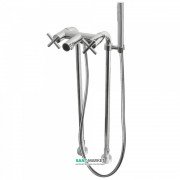 Змішувач для ванни Tres Bimax-Tres двухвентильний підлоговий хром 163194