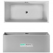 Ванна акриловая Galassia Vasca отдельностоящая прямоугольная белый 8965