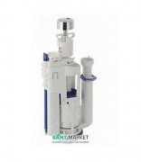 Зливний механізм для бачка унітазу Galassia Ergo з кнопкою білий/хром 9010