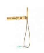 Термостат для ванны Tres Block System с ручным душем матовое золото 20719201OM