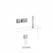 Термостат для ванни Tres Block System з ручним душем і наповнювальним клапаном хром 20725207