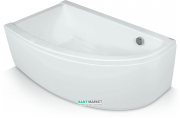 Ванна акрилова кутова PoolSpa колекція Laura 140х80 L ліва з ніжками білий PWANH10ZN000000