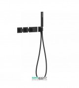 Термостат для душу Tres Block System colors з ручним душем 3 споживача чорний матовий 20725391NM