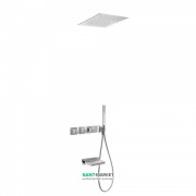 Душевая система Tres Block System термостатическая с верхним и ручным душем хром 20725306