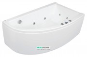Ванна аеро- та гідромасажна акрилова PoolSpa Laura 150х90 R права система Smart 2 + білий PHANY10ST2C1960