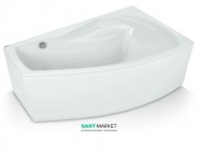 Ванна акрилова кутова PoolSpa колекція Nicole 140х75 R права з ніжками білий PWAOB10ZN000000