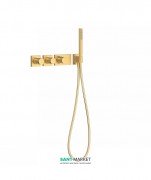 Термостат для душу Tres Block System colors 3 споживача матове золото 20735391OM